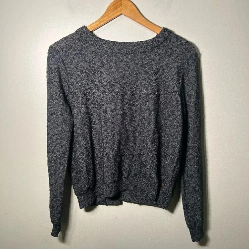 Roots heathered  black knit sweater M - Picture 3 of 8